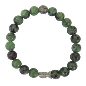 Gemstones Round Beads Energy Power Crystal Reiki <b>Healing</b> <b>Bracelet</b> With Fish for Women Gifts - Product Image 1