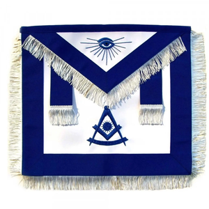 Delantal Masónico Personalizado con Acabado Satinado Premium, Símbolos Bordados, Trenza Dorada y Artesanía Profesional de Regalia - Product Image 1
