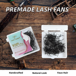 Fans de volume préfabriqués personnalisés faits à la main 2025 6D 9D 10D 12D tige pointue 300 500 1000 cils lâches 0.03 0.05 synthétiques - Product Image 2