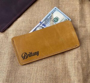 HighGrade Real Leather Wallet Portable Long Envelope Money Pouch Clutch <b>Folder</b> Elegant Coin Purse Practical <b>Card</b> Holder for Cash - Product Image 1