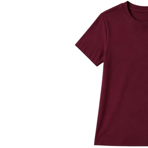 T-shirt en coton beige à col rond brodé floral pour femme, manches courtes, décontracté, personnalisé, OEM, premium, mode estivale - Product Image 3