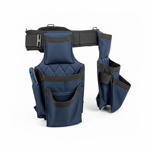 Cinturón de herramientas resistente para construcción, cinturón de herramientas para carpintero, cinturón de electricista, cinturón de herramientas multiusos con múltiples bolsillos. - Product Image 2