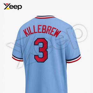 เสื้อเบสบอลผู้ชาย XEEP รุ่น XC-BBU-11 แบบสั่งทำพิเศษ พิมพ์ลายด้วยความร้อน แขนสั้น ทรงสปอร์ต ระบายอากาศได้ดี ผลิตจากโพลีเอสเตอร์ - Product Image 4