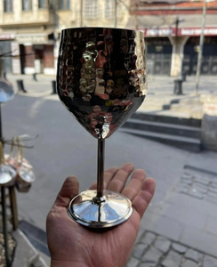 Verres à vin incassables en acier inoxydable avec base hautement robuste, gravés en laiton, très demandés et à prix abordable - Product Image 2