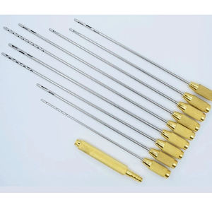 Kit de Enhebrado de Cánulas de Plata de Alta Calidad Surginexa SR-OP-0411 con Certificación CE, 10 Puntas Multipuerto y Mango con Agarre Acolchado de Lujo - Product Image 1