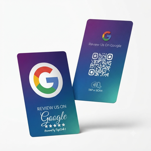Mini-étiquette NFC en PVC de qualité supérieure pour avis Google, carte intelligente à code QR personnalisé, fabricant OEM ODM - Product Image 2