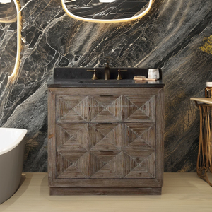 <b>Rustic</b> Single Bathroom Vanity 36 Inch US Vanity <b>Cabinets</b> with Sink Bathroom Furniture - Product Image 1
