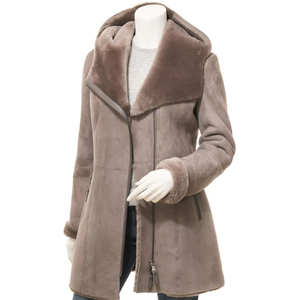 Mantic Enterprises Minimalist Hooded Bomber Jacket Women Cow Suede <b>Animal</b> Print Breathable Autumn Wear Pullover Style Detachable - Product Image 2