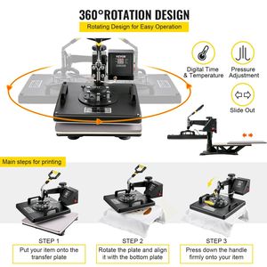 Kit Macchina da Taglio Plotter per Vinile 6-in-1 Automatica da 14 Pollici con Pressa a Caldo 110V, Nuova Condizione per T-shirt, Cappellini e Altro, con Nucleo Meccanico - Product Image 4