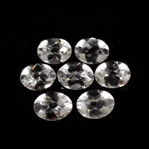Commande en gros de pierres précieuses semi-précieuses en topaze blanche naturelle ovale facettée de 3x4 mm, provenant d'un fabricant de confiance - Product Image 2