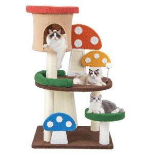 4-in-1 <b>Cat</b> <b>Tree</b> with Condo Spring Ball Sisal Posts for <b>Scratching</b> and Playtime - Product Image 4