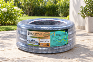 KARYON Steel Wire Spring Reinforced Flexible PVC <b>Hose</b> 48-152mm Diameter <b>Vacuum</b> Resistant Wall Mount Industrial Liquid Transfer - Product Image 1