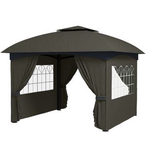 Gazebo Moderno da Esterno con Struttura in Acciaio e Tessuto per Cortile o Villa, Arredamento da Giardino - Product Image 2