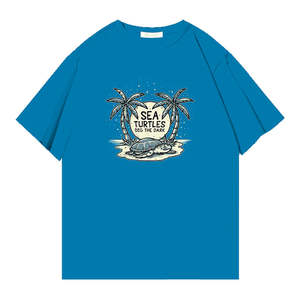 Camiseta de algodón 100% de 300GSM de alto gramaje para hombre, estilo oversize, hip hop, streetwear, corte holgado, cuello redondo, antipilling, estampado de dibujos animados, personalizada con DTG - Product Image 3