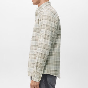 Camisa de franela para hombre con diseño clásico a cuadros, MOQ bajo, nueva, con botones, manga larga, tela suave, para camping y senderismo. - Product Image 4