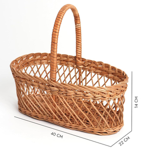 Cesta Colgante de Mimbre Tejido de Ratán con Diseño Impresionante y Estilo Único, para Servir Frutas, Decoración de Mesa, Artículos de Cocina para el Hogar - Product Image 6