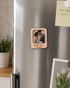 Custom Wooden Photo Frame Laser Engraved <b>Name</b> <b>Plate</b> Wood Picture Holder Wedding Anniversary Birthday Gift - Product Image 3