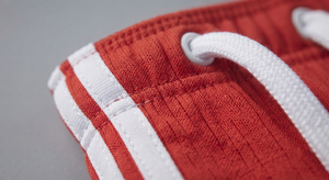 <b>Red</b> <b>Men's</b> Knitted Mid Waist Sports <b>Shorts</b> with Drawstring Elastic Front Logo Stripe Side Design Polyester/Cotton 260g In-Stock - Product Image 5