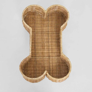 Cesta para Mascotas de Mimbre Tejida a Mano con Forma de Hueso, Organizador Decorativo Único para Habitación Infantil, Accesorios para Mascotas, Diseño Adorable, OEM ODM - Product Image 1