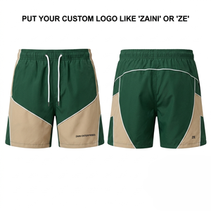 กางเกงวินด์เบรกเกอร์ชาย ZAINI ZI-012 ผ้าโพลีเอสเตอร์ Taslan 130 GSM สีเขียว เบจ ขาว พิมพ์ลายโลโก้ตามสั่ง OEM ODM มีเชือกผูก - Product Image 2