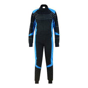 Traje de Motociclismo para Hombre, Manga Larga, Color Negro y Azul, Transpirable, para Todas las Temporadas, 100% Genuino, Calidad Premium - Product Image 1