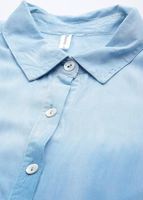 Chemise élégante en rayonne douce à col ouvert, idéale pour l'été, le bureau, les soirées décontractées, à prix avantageux