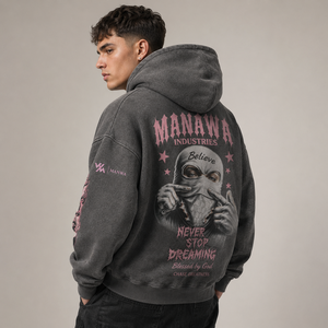เสื้อสเวตเชิ้ตคอกลมทรงโอเวอร์ไซส์ MANWA สำหรับทุกเพศ สไตล์สตรีทแวร์ ผ้าฝ้าย 100% เฟรนช์เทอร์รี่ ดีไซน์กระเป๋าแบบเรียบง่าย เหมาะสำหรับใส่ในฤดูหนาว คุณภาพสูง รับผลิตแบบ OEM - Product Image 1