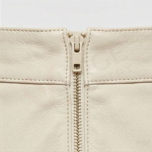 Women High Waist <b>Faux</b> <b>Leather</b> Pencil <b>Skirt</b> Solid Mini <b>Skirt</b> With Slit - Product Image 4