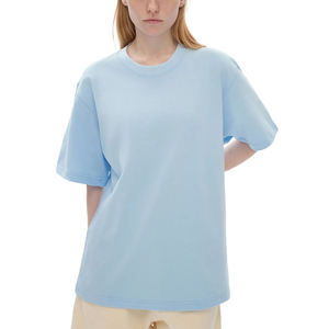 เสื้อยืดแขนสั้นผ้าฝ้าย 100% สีผสมสไตล์อเมริกันสำหรับผู้หญิง แบรนด์แฟชั่นแนวสตรีท ทรงปกติ สำหรับฤดูใบไม้ผลิ/ฤดูร้อน - Product Image 4