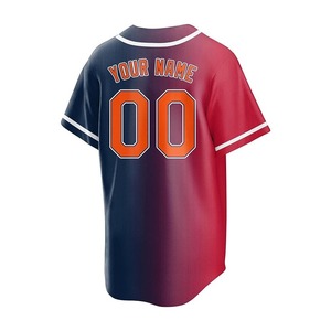 Maillot de baseball personnalisé brodé pour homme, séchage rapide, respirant, en polyester, style uniforme, vente en gros, pas cher, vierge - Product Image 2