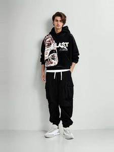 Sudadera Retro Y2K Gótica Casual con Estampado de Letras y Calaveras, Sudadera de Moda para Hombre, Ropa Harajuku para Hombre - Product Image 4