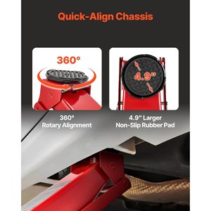 Martinetto idraulico da officina in acciaio a basso profilo da 3 tonnellate (6614 libbre) con pompa a sollevamento rapido a pistone singolo per auto - Product Image 6