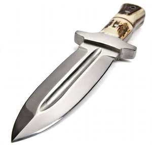 ที่เปิดจดหมายสแตนเลสแบบกำหนดเองพร้อมด้ามจับเขากวางและตัวป้องกันสองชั้น - Product Image 4