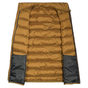 Gilet matelassé décontracté pour homme de haute qualité, respirant, en laine, coupe-vent, avec capuche et fermeture éclair, technique de lavage uni - Product Image 5