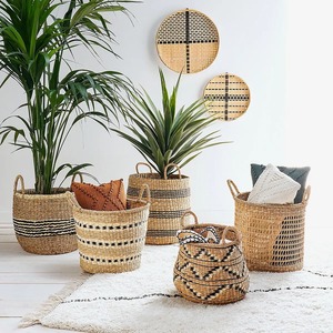 <b>Round</b> Woven Seagrass <b>Basket</b> Handmade Storage <b>Basket</b> Wholesale eco-friendly Made Viet Nam - Product Image 4