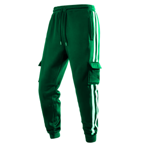 Men Cargo Jogger Pant Lightweight Breathable Anti-Wrinkle Elastic Waist Casual Style Plain Dyed Knitted Nylon/Cotton Sweatpants - Product Image 4
