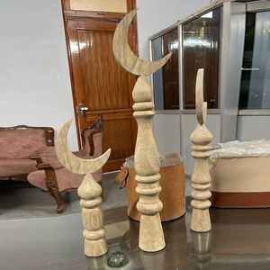 Juego de Adornos de Madera con Forma de Luna Creciente Árabe, Realza el Interior de tu Hogar Moderno con una Estética Natural Elegante y Única - Product Image 5