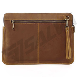 Funda para Portátil de Cuero Genuino SALVA LEATHER, Hecha a Mano, Correa Ajustable, Cierre Personalizado, Bolso Casual Multifuncional - Product Image 3