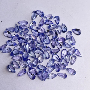 Tanzanita natural tallada en forma de pera de 6*4 mm, 27.85 quilates, calidad AAA, brillo AAA y color agradable, perfecta para cualquier creación de joyería a precio económico. - Product Image 2
