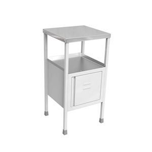 Hospital <b>Bedside</b> Table with <b>Storage</b> Cabinet - Product Image 2