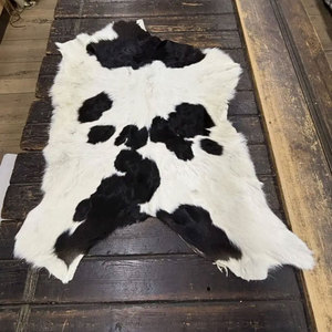 Alfombra de cuero de vaca con pelo natural, alfombra de piel de vaca auténtica para decoración de interiores, alfombra de cuero de vaca real - Product Image 3
