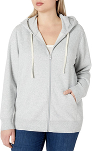 Sudadera con Capucha Corta de Moda Personalizada al por Mayor para Mujer, de Forro Polar Suave, Manga Media, Ecológica, Estilo Urbano de Invierno, Oversize - Product Image 2