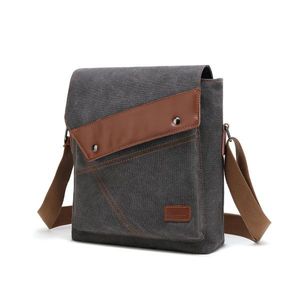 Bolsos Elegantes para Hombre, Bolsos de Mensajero de Lona de Gran Tamaño con Patrón Sólido y Logotipo, Creación Navrit - Product Image 3