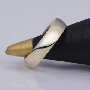 Classic Yellow Gold Wedding Band Unisex <b>Ring</b> Simple Design Smooth Finish Elegant Style - Product Image 4