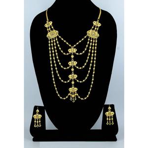 Collier avec boucles d'oreilles Parure de bijoux Plaqué or en laiton pur Parure de bijoux haute qualité pour les Émirats Arabes Unis Dubaï Collier turc Design Collier - Product Image 5