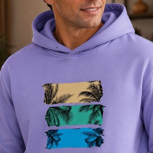 Sweat-shirt à capuche pour homme, design personnalisé, couleur violette, coupe classique, molleton décontracté, impression de logo sur le devant, unisexe, streetwear d'hiver - Product Image 4