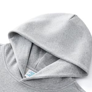 Sudadera con Capucha Extra Grande para Hombre, Color Gris Claro, con Bolsillo, Estilo Sólido - Product Image 6