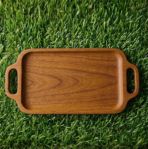 Bandeja de Servir de Madera para Cocina, Rectangular, con Asas, Color Sólido Pulido, Moderna, Multifuncional, para Té, Café, Aperitivos, para el Hogar y Fiestas - Product Image 5