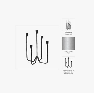 Porte-bougie moderne noir élégant en métal pour la décoration de la maison à prix de gros - Product Image 3