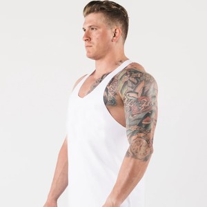 Custom <b>Logo</b> Men's Gym Sleeveless Tank Tops Mesh T-shirt Breathable Singlets Undershirt Summer Sports Vest Spandex / Cotton - Product Image 3